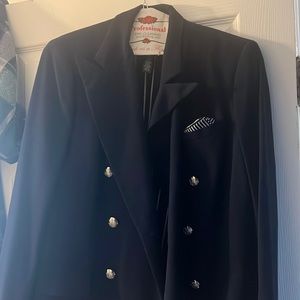 Navy blue double breasted blazer